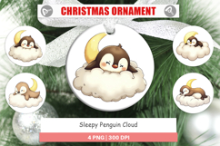 Ornament Sleepy Penguin Cloud Product Image 1