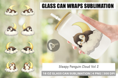 Glass Can Sleepy Penguin Cloud Product Image 1