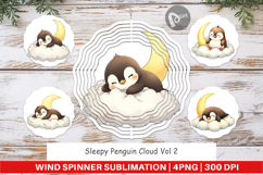 Wind Spinner Sleepy Penguin Cloud Product Image 1