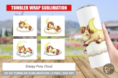 Tumbler Sleepy Pony Cloud Product Image 1