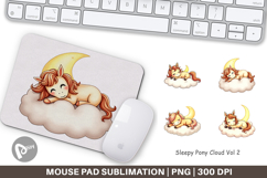 Mouse Pad Sleepy Pony Cloud Product Image 1