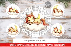 Wind Spinner Sleepy Pony Cloud Product Image 1