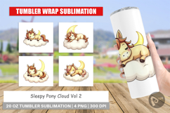 Tumbler Sleepy Pony Cloud Product Image 1