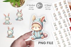 Sleepy Rabbit Sticker Product Image 1