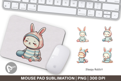 Mouse Pad Sleepy Rabbit Product Image 1