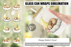 Glass Can Sleepy Rabbit Cloud Product Image 1