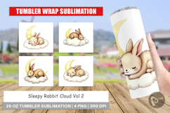 Tumbler Sleepy Rabbit Cloud Product Image 1