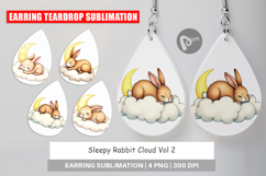 Earring Sleepy Rabbit Cloud Product Image 1