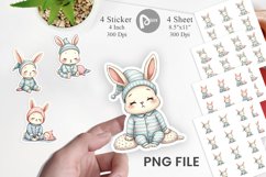 Sleepy Rabbit Sticker Product Image 1