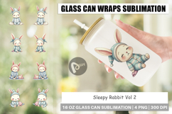 Glass Can Sleepy Rabbit Product Image 1
