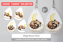 Earring Sleepy Raccoon Cloud Product Image 1