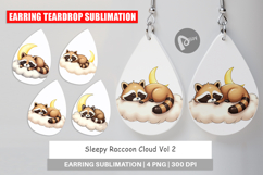 Earring Sleepy Raccoon Cloud Product Image 1