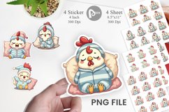 Sleepy Rooster Sticker Product Image 1