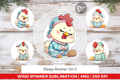 Wind Spinner Sleepy Rooster Product Image 1