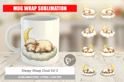 Mug Wrap Sleepy Sheep Cloud Product Image 1