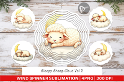 Wind Spinner Sleepy Sheep Cloud Product Image 1