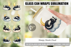 Glass Can Sleepy Skunk Cloud Product Image 1