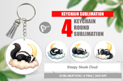 Keychain Sleepy Skunk Cloud Product Image 1
