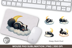 Mouse Pad Sleepy Skunk Cloud Product Image 1
