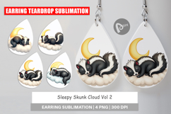 Earring Sleepy Skunk Cloud Product Image 1