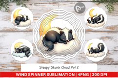 Wind Spinner Sleepy Skunk Cloud Product Image 1
