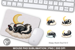 Mouse Pad Sleepy Skunk Cloud Product Image 1