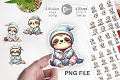 Sleepy Sloth Sticker Product Image 1