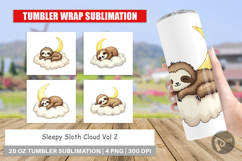 Tumbler Sleepy Sloth Cloud Product Image 1
