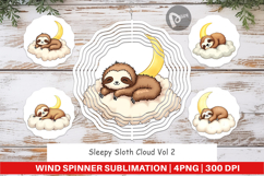 Wind Spinner Sleepy Sloth Cloud Product Image 1