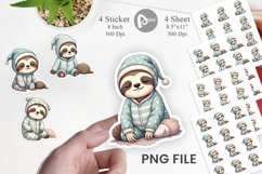 Sleepy Sloth Sticker Product Image 1