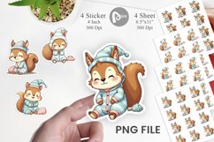 Sleepy Squirrel Sticker Product Image 1