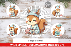 Wind Spinner Sleepy Squirrel Product Image 1