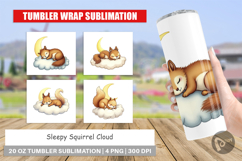 Tumbler Sleepy Squirrel Cloud Product Image 1