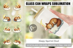 Glass Can Sleepy Squirrel Cloud Product Image 1