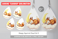 Earring Sleepy Squirrel Cloud Product Image 1