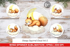 Wind Spinner Sleepy Squirrel Cloud Product Image 1