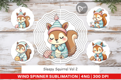 Wind Spinner Sleepy Squirrel Product Image 1