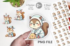 Sleepy Squirrel Sticker Product Image 1
