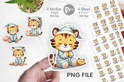 Sleepy Tiger Sticker Product Image 1