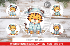 Wind Spinner Sleepy Tiger Product Image 1