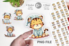 Sleepy Tiger Sticker Product Image 1
