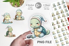 Sleepy Turtle Sticker Product Image 1