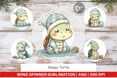 Wind Spinner Sleepy Turtle Product Image 1