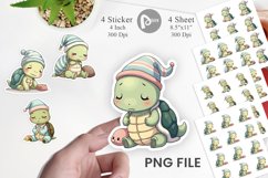 Sleepy Turtle Sticker Product Image 1