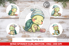 Wind Spinner Sleepy Turtle Product Image 1