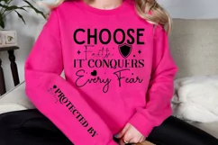 Choose Faith It Conquers Sleeve SVG, Christian SVG Design Product Image 3