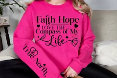 Faith Hope Love The Compass Sleeve SVG, Christian SVG Design Product Image 3