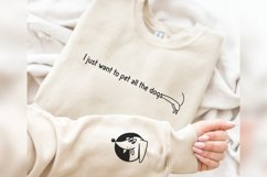 I Just Want To Pet All The Dogs SVG Sleeve Design Dog Mom Product Image 1