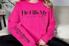 He Fills My Cup with Joy Sleeve SVG, Christian SVG Design Product Image 3
