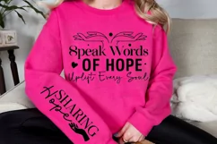 Speak Words Of Hope Sleeve SVG, Christian SVG Design Product Image 3
